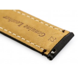 W89 dark brown leather watch strap - 20mmPasek skórzany do zegarka W89 ciemny brąz - 20mm