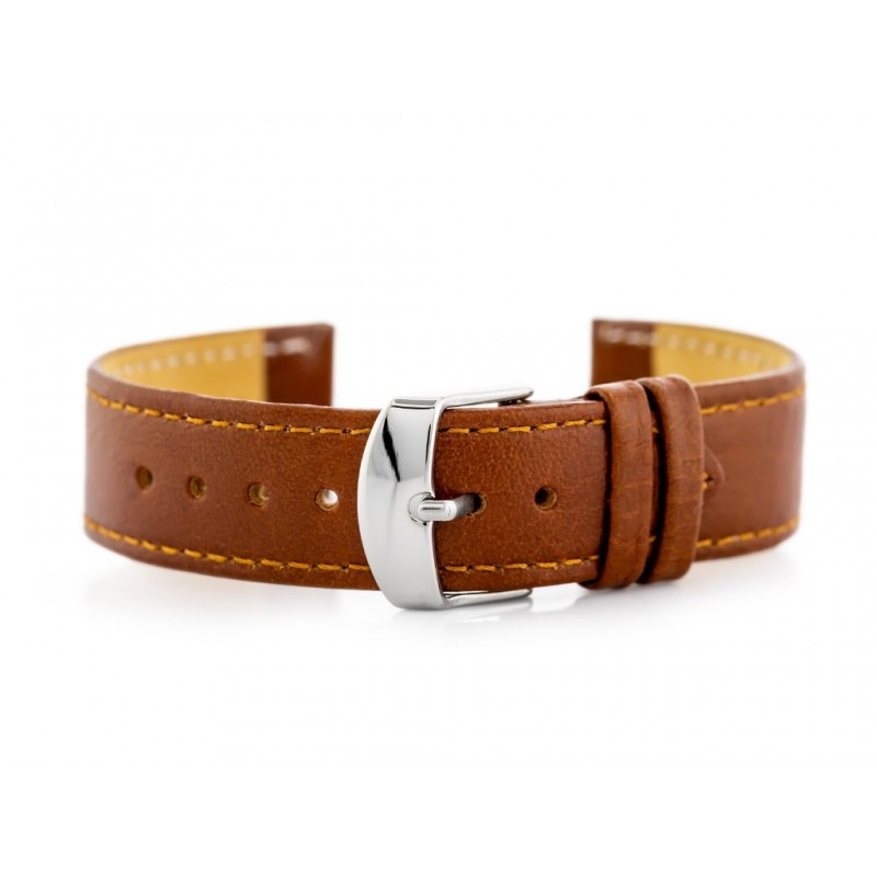 W44L brown leather watch strap - 24mm  Pasek skórzany do zegarka W44L brąz - 24mm
