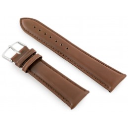 W83 leather watch strap - dark brown - 24mmPasek skórzany do zegarka W83 - ciemny brąz - 24mm