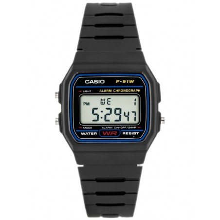 ZEGAREK MĘSKI CASIO F-91W-1YER (zd086a) - KLASYKA + BOX