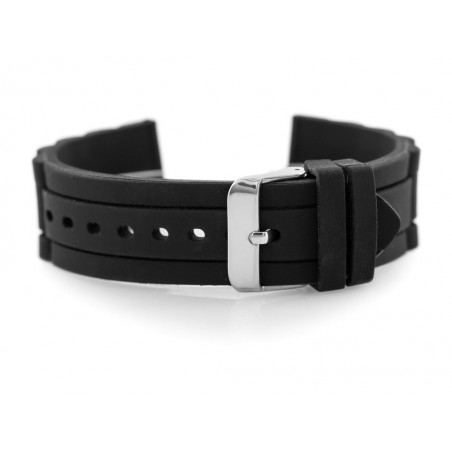 904B rubber watch strap - notched - 22mm