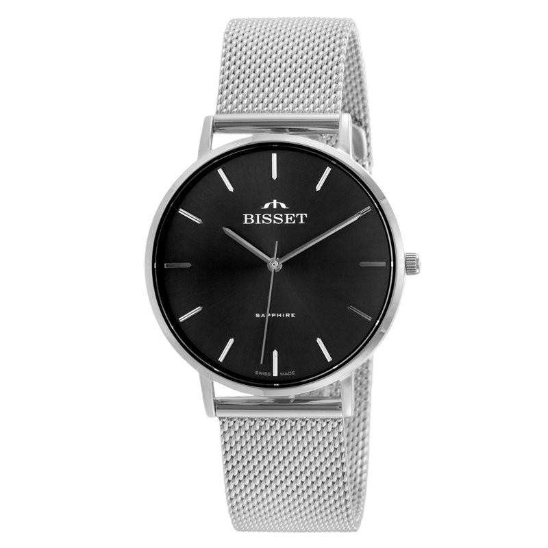 WOMEN'S WATCH BISSET BSBF33 (zb579d) - SAFETY GLASS  ZEGAREK DAMSKI BISSET BSBF33 (zb579d) - SZAFIROWE SZKŁO