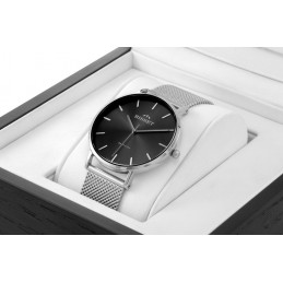 WOMEN'S WATCH BISSET BSBF33 (zb579d) - SAFETY GLASSZEGAREK DAMSKI BISSET BSBF33 (zb579d) - SZAFIROWE SZKŁO