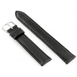 W83 leather watch strap - black - 20mmPasek skórzany do zegarka W83 - czarny - 20mm