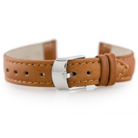 W83 leather watch strap - brown - 16mm