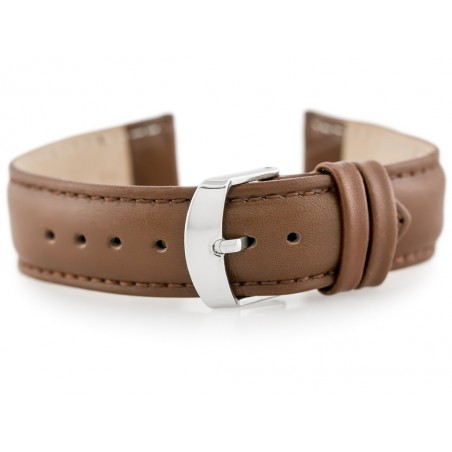 W83 leather watch strap - dark brown - 20mm