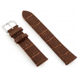 W41 leather watch strap - dark brown - 18mmPasek skórzany do zegarka W41 - ciemny brąz - 18mm