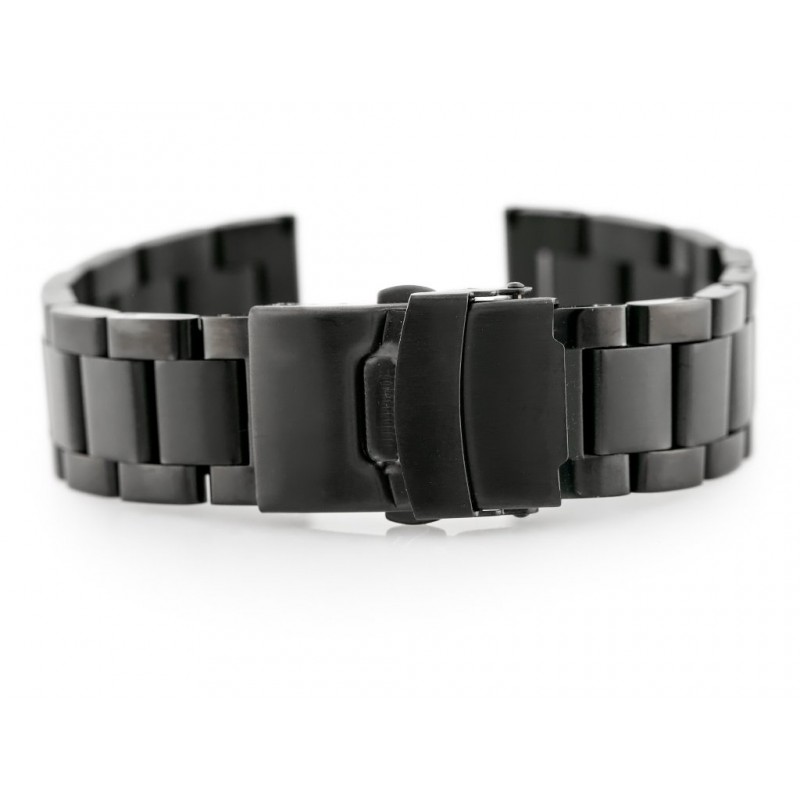 Pacific Model 3 solid bracelet - black 22mm  Bransoleta Pacific M3 - Solid Steel - czarna 22mm