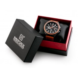 Gift box for watch - Naviforce - black and redPrezentowe pudełko na zegarek - Naviforce - czarno-czerwone