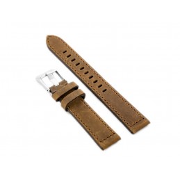 W25 leather watch strap - brown - 22mmPasek skórzany do zegarka W25 - brązowy - 22mm