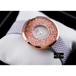 BISSET BSAE04 WOMEN'S WATCH - white/purple (zb541b)ZEGAREK DAMSKI BISSET BSAE04 - white/purple (zb541b)