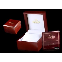 BISSET BSAE04 WOMEN'S WATCH - white/purple (zb541b)ZEGAREK DAMSKI BISSET BSAE04 - white/purple (zb541b)