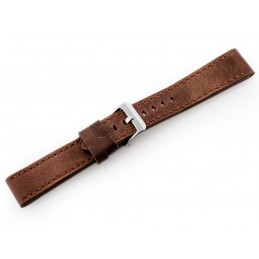 Watch leather strap W48 - PREMIUM - dark brown II - 24mmPasek skórzany do zegarka W48 - PREMIUM - ciemnobrązowy II - 24mm