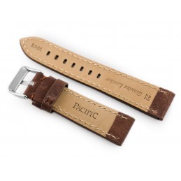 Watch leather strap W48 - PREMIUM - dark brown II - 24mmPasek skórzany do zegarka W48 - PREMIUM - ciemnobrązowy II - 24mm