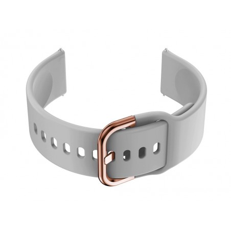 U01 smartwatch rubber strap - gray/rosegold - 18mm