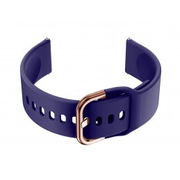 U01 smartwatch rubber strap - navy blue/rosegold - 18mmPasek gumowy do smartwatch 18mm - granat/rosegold