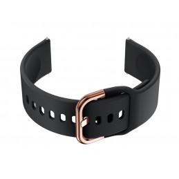 U01 smartwatch rubber strap - black/rosegold - 22mmPasek gumowy do smartwatch 22mm - czarny/rosegold