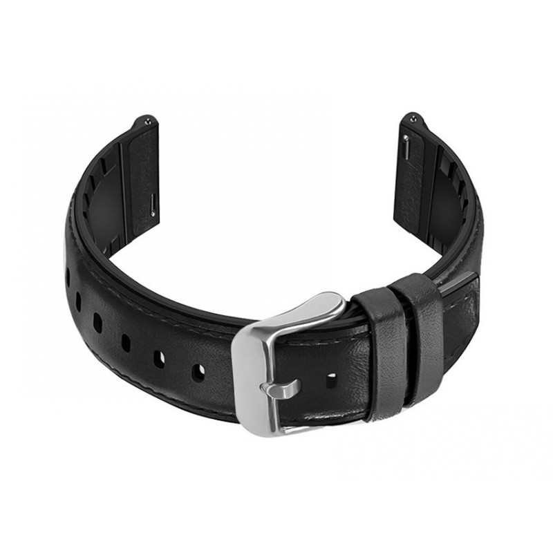 U16 rubber strap for watch - black - 22mm  Pasek gumowy U16 do zegarka - czarny - 22mm