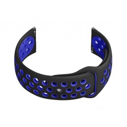 U11 smartwatch rubber strap - black/green - 22mmPasek gumowy do smartwatch U11 - czarny/granat - 22mm