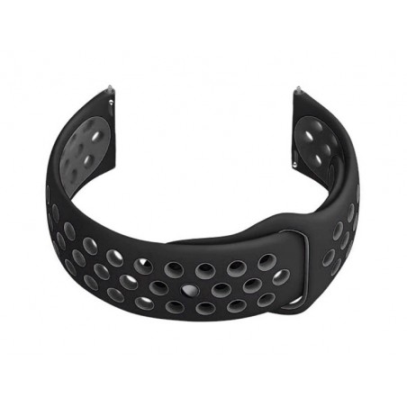 U11 smartwatch rubber strap - black/gray - 22mm