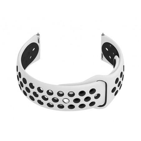 U11 smartwatch rubber strap - white/black - 20mm