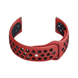 U11 smartwatch rubber strap - red/black - 22mmPasek gumowy do smartwatch U11 - czerwony/czarny - 22mm