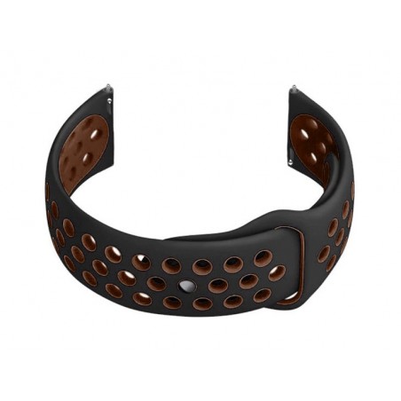 U11 smartwatch rubber strap - black/brown - 20mm