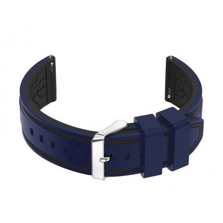 U14 rubber watch strap - navy blue/black - 20mm