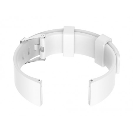 U15 rubber watch strap - white/silver - 22mm