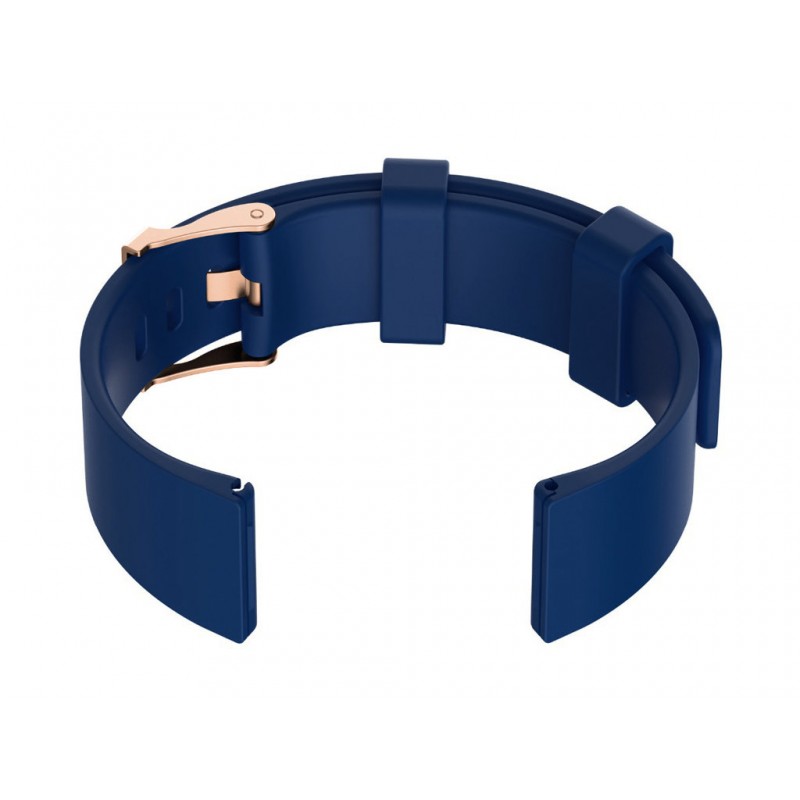 U15 rubber watch strap - navy blue/rosegold - 22mm  Pasek gumowy do zegarka U15 - granat/rosegold - 22mm