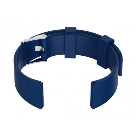 U15 rubber watch strap - navy blue/silver - 20mm