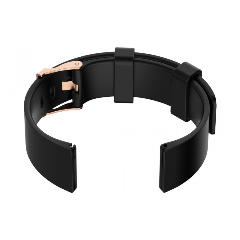 U15 rubber watch strap - black/rosegold - 20mm  Pasek gumowy do zegarka U15 - czarny/rosegold - 20mm