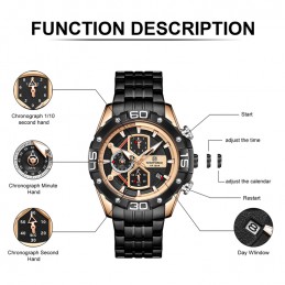 NAVIFORCE MEN'S WATCH NF8018 - CHRONOGRAPH (zn122c) + BOXZEGAREK MĘSKI NAVIFORCE NF8018 - CHRONOGRAF (zn122c) + BOX
