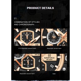 NAVIFORCE MEN'S WATCH NF8018T - CHRONOGRAPH (zn123c) + BOXZEGAREK MĘSKI NAVIFORCE NF8018T - CHRONOGRAF (zn123c) + BOX