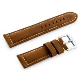 W29 leather watch strap - dark brown 20mmPasek skórzany do zegarka W29 - ciemny brąz 20mm