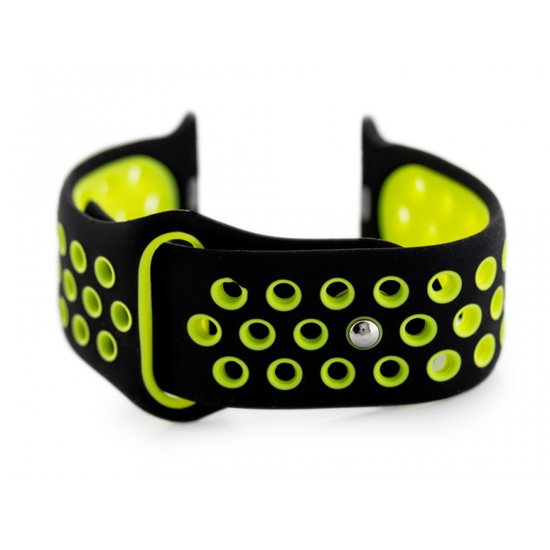 Apple Watch strap U24 - black/green - 42/44mm  Apple Watch pasek U24 - czarny/zielony - 38/40mm