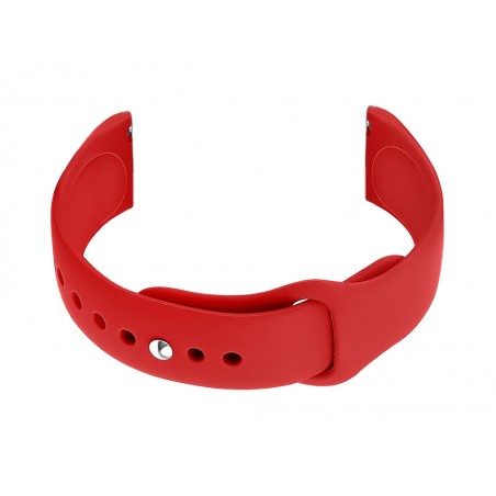 U21 22mm rubber watch strap - red