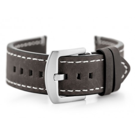 W72 leather watch strap - gray - 20mm