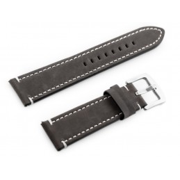 W72 leather watch strap - gray - 20mmPasek skórzany do zegarka W72 - szary - 20mm