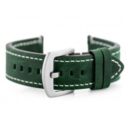 Pasek skórzany do zegarka W72 - zielony - 20mmPasek skórzany do zegarka W72 - zielony - 20mm