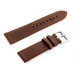 W81 leather watch strap - dark brown - 22mmPasek skórzany do zegarka W81 - ciemny brąz - 22mm