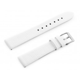 W107 leather watch strap - white/sr. 12mmPasek skórzany do zegarka W107 - biały/sr. 12mm