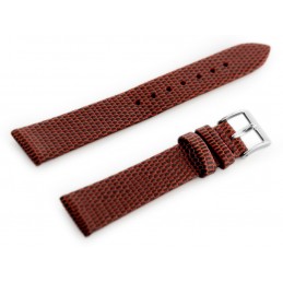 W107 leather watch strap - red/sr. 12mmPasek skórzany do zegarka W107 - czerwony/sr. 12mm