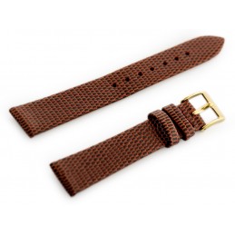 W107 leather watch strap - brown/ gold. 20mmPasek skórzany do zegarka W107 - brązowy/zł. 20mm