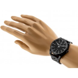 BISSET BSCF40 MEN'S WATCH (zb095c) - SAFETY GLASSZEGAREK MĘSKI BISSET BSCF40 (zb095c) - SZAFIROWE SZKŁO