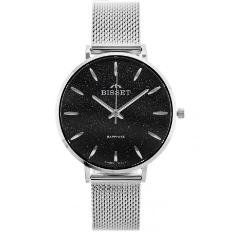 ZEGAREK DAMSKI BISSET BSBF32 (zb581b) - SZAFIROWE SZKŁO