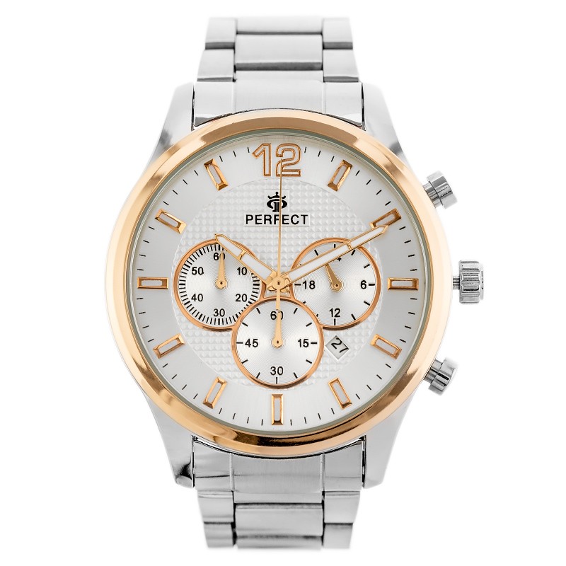 PERFECT CH01M MEN'S WATCH - CHRONOGRAPH (zp355b) + BOX  ZEGAREK MĘSKI PERFECT CH01M - CHRONORGAF (zp355b)