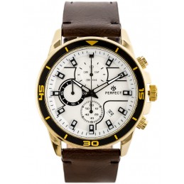 MEN'S WATCH PERFECT CH02L - CHRONOGRAPH (zp351b) + BOXZEGAREK MĘSKI PERFECT CH02L - CHRONOGRAF (zp351b)