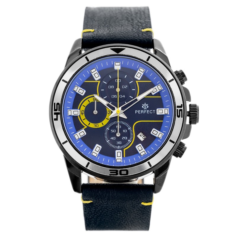 MEN'S WATCH PERFECT CH02L - CHRONOGRAPH (zp351e) + BOX  ZEGAREK MĘSKI PERFECT CH02L - CHRONOGRAF (zp351e)