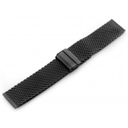 Pacific 12 bracelet - HQ mesh - matte black 22mmBransoleta Pacific 12 - siatka HQ - czarna matowa 22mm